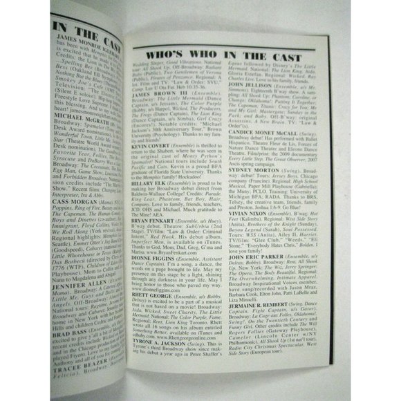 Memphis Playbill 2010 Shubert Theatre Ticket Chad Kimbell Montego Glover McGrath - Picture 4 of 11